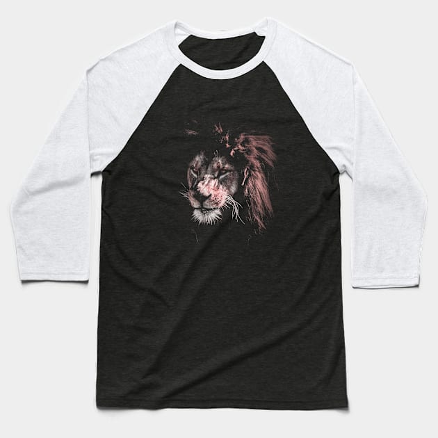 King of the Jungle Baseball T-Shirt by enchantingants